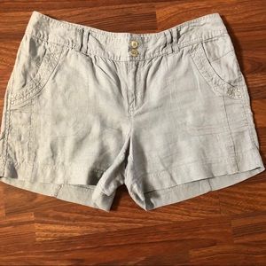 INC International Concepts Gray Linen Shorts Size 10
